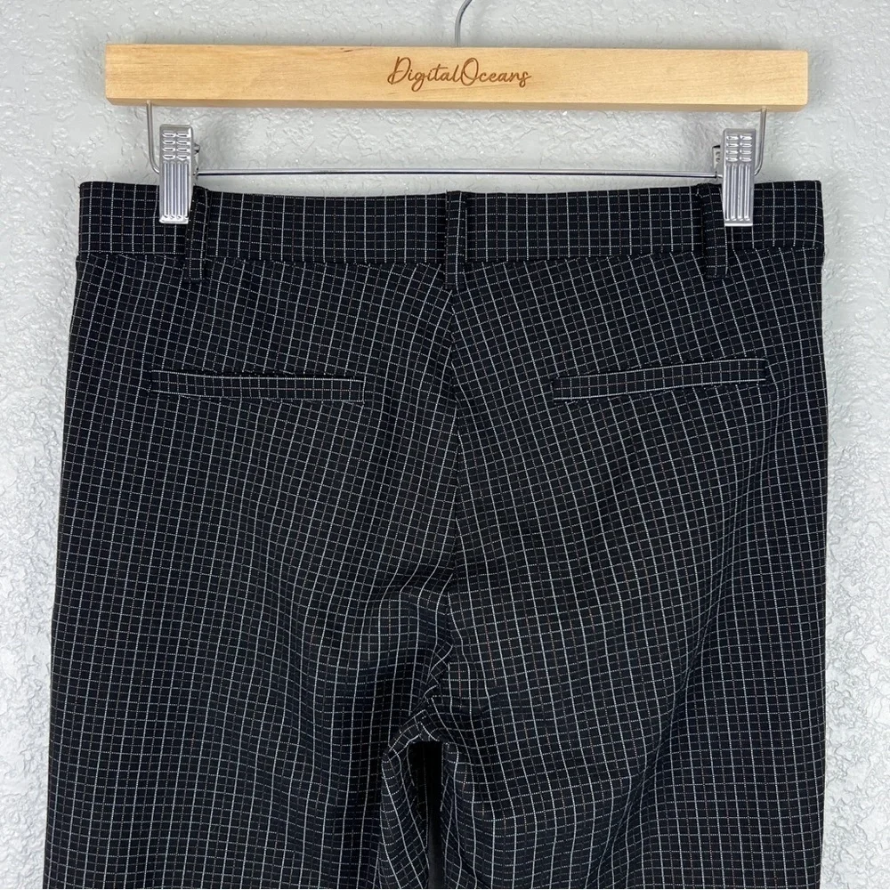 Betabrand Windowpane Print Classic Dress Pant Yoga Pant M Black, Brown, Silver - Picture 6 of 9